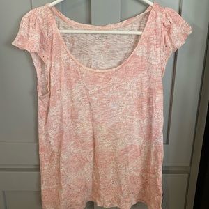 loft shirt with white and pink flowers